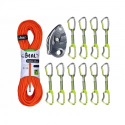 Kit falesia Beal Karma 9.8 - CT Lime NY - GriGri
